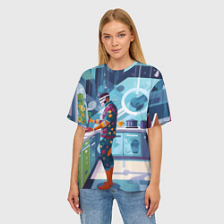 Футболка оверсайз женская Здоровое питание, цвет: 3D-принт — фото 2