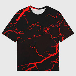 Женская футболка оверсайз BMW storm red color