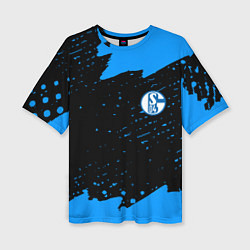 Женская футболка оверсайз Schalke 04 fc blue color
