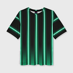 Женская футболка оверсайз Neon turquoise