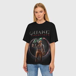 Футболка оверсайз женская Quake champions - Visor, цвет: 3D-принт — фото 2