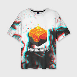 Футболка оверсайз женская Minecraft glitch, цвет: 3D-принт
