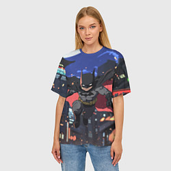 Футболка оверсайз женская Злой Бэтмен в полете, цвет: 3D-принт — фото 2
