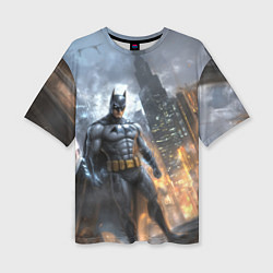 Футболка оверсайз женская Бэтмен - старый стиль, цвет: 3D-принт