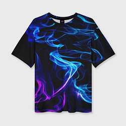 Женская футболка оверсайз Color blue pink