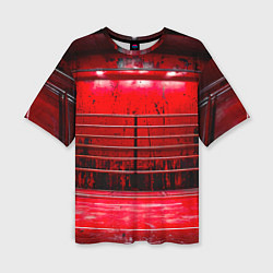 Футболка оверсайз женская Красный ринг, цвет: 3D-принт