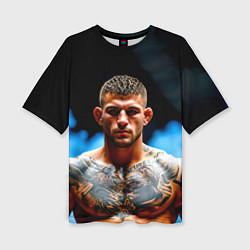 Футболка оверсайз женская Дастин Порье в дыму, цвет: 3D-принт