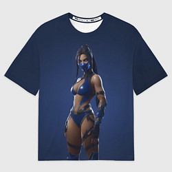 Футболка оверсайз женская Китана в латексном костюме, цвет: 3D-принт