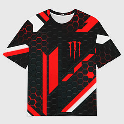 Футболка оверсайз женская Monster energy sport geometry, цвет: 3D-принт