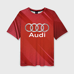 Женская футболка оверсайз Audi - абстракция
