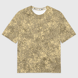 Футболка оверсайз женская Песочный жёлтый текстура напыление, цвет: 3D-принт