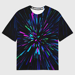 Женская футболка оверсайз Neon rods