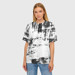 Футболка оверсайз женская Color black and white, цвет: 3D-принт — фото 2