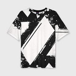 Футболка оверсайз женская Color black white, цвет: 3D-принт