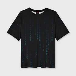 Футболка оверсайз женская Color black blue, цвет: 3D-принт