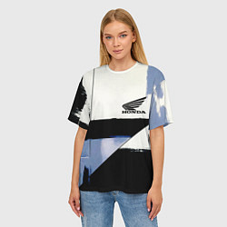 Футболка оверсайз женская Honda логотип, цвет: 3D-принт — фото 2