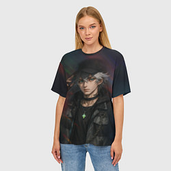 Футболка оверсайз женская Парень в кепке, цвет: 3D-принт — фото 2