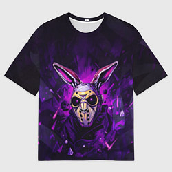 Футболка оверсайз женская Кибернетический кролик, цвет: 3D-принт