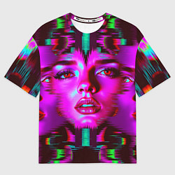 Футболка оверсайз женская Три лица, цвет: 3D-принт