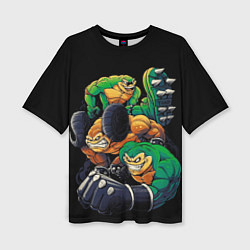 Футболка оверсайз женская Battletoads trio, цвет: 3D-принт