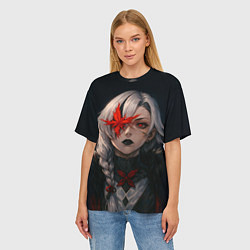 Футболка оверсайз женская Арлекино реализм, цвет: 3D-принт — фото 2