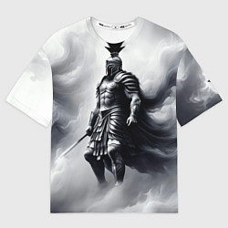 Футболка оверсайз женская Спартанский воин среди львов, цвет: 3D-принт