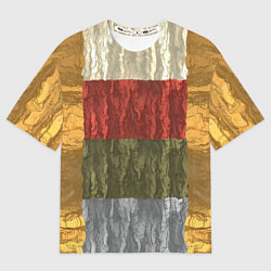 Футболка оверсайз женская Цветной узор абстрактная графика, цвет: 3D-принт