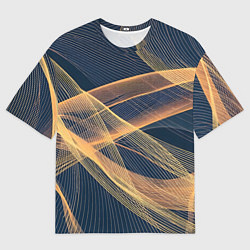 Футболка оверсайз женская Световые волны, цвет: 3D-принт