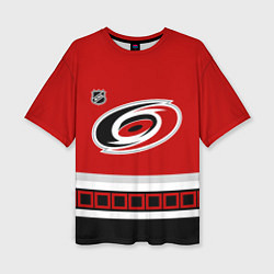 Футболка оверсайз женская Каролина Харрикейнз хоккей, цвет: 3D-принт