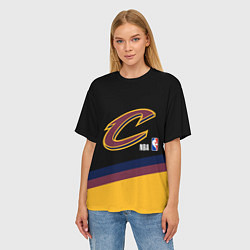 Футболка оверсайз женская Cleveland Cavaliers NBA basketball, цвет: 3D-принт — фото 2