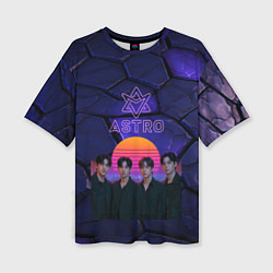 Футболка оверсайз женская Astro retro style, цвет: 3D-принт