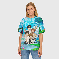 Футболка оверсайз женская Astro в аниме стиле, цвет: 3D-принт — фото 2