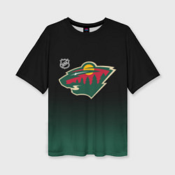 Футболка оверсайз женская Миннесота Уайлд - градиент, цвет: 3D-принт