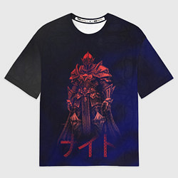 Футболка оверсайз женская Мифический воин в неоновом свете, цвет: 3D-принт