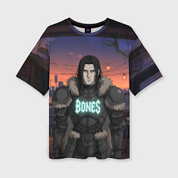 Футболка оверсайз женская Bones в аниме, цвет: 3D-принт