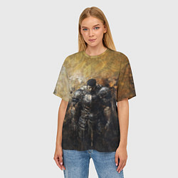Футболка оверсайз женская Воин Гатц в броне, цвет: 3D-принт — фото 2