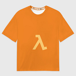 Женская футболка оверсайз Half-Life orange