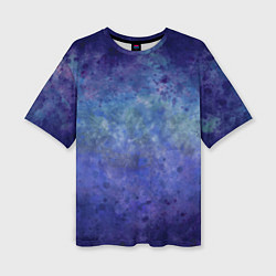 Женская футболка оверсайз Абстракция - blue tunnel