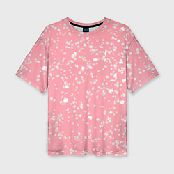 Футболка оверсайз женская Искристый розовый терраццо, цвет: 3D-принт