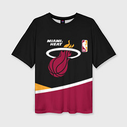 Футболка оверсайз женская Майами Хит - линии, цвет: 3D-принт