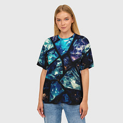 Футболка оверсайз женская Текстура драгоценных камней, цвет: 3D-принт — фото 2