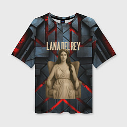 Футболка оверсайз женская Lana Del Rey в греческом стиле на троне, цвет: 3D-принт