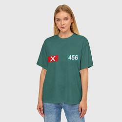 Футболка оверсайз женская Игра кальмара 456, цвет: 3D-принт — фото 2