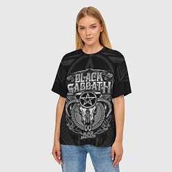 Футболка оверсайз женская Black Sabbath - goat skull, цвет: 3D-принт — фото 2