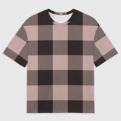 Футболка оверсайз женская Темная пыльная роза паттерн, цвет: 3D-принт