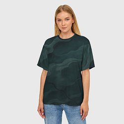 Футболка оверсайз женская Объемный текстурный камуфляж, цвет: 3D-принт — фото 2