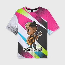 Футболка оверсайз женская XXXTentacion в мультяшном стиле, цвет: 3D-принт