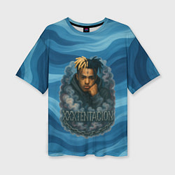 Футболка оверсайз женская XXXTentacion в облаке, цвет: 3D-принт
