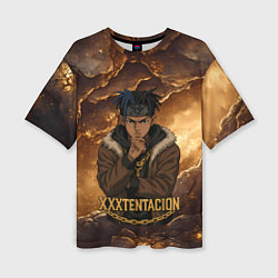 Футболка оверсайз женская XXXTentacion anime style, цвет: 3D-принт