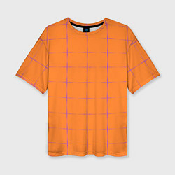 Женская футболка оверсайз Color orange stripe